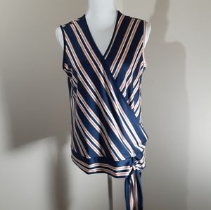 Sleeveless Top Blouse Sz L